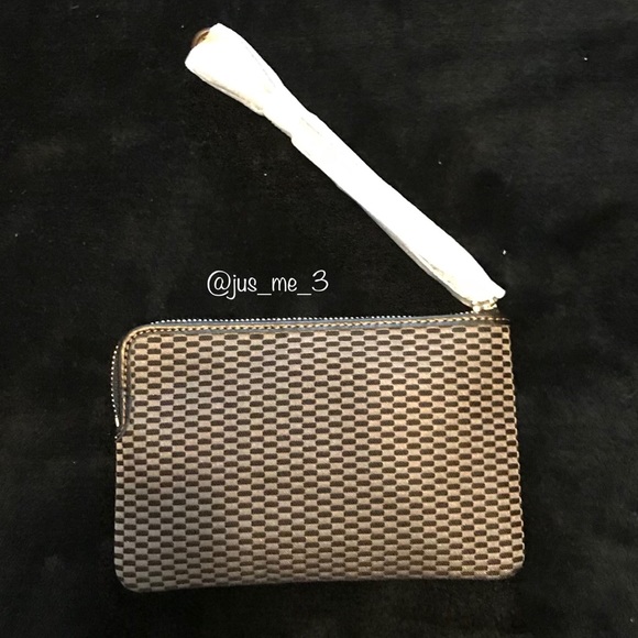 Coach Legacy Jaquard Wristlet Gray/Black/Silver - Picture 5 of 8